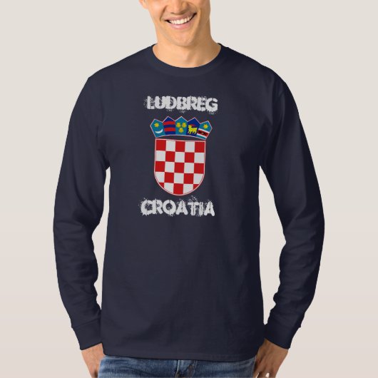 ルドブレグ、クロアチア(世界の中心) Tシャツ (正面)