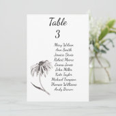 ルドベキアの花の結婚式の座席の図表 招待状 (スタンド正面)