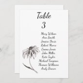 ルドベキアの花の結婚式の座席の図表 招待状 (正面/裏面)