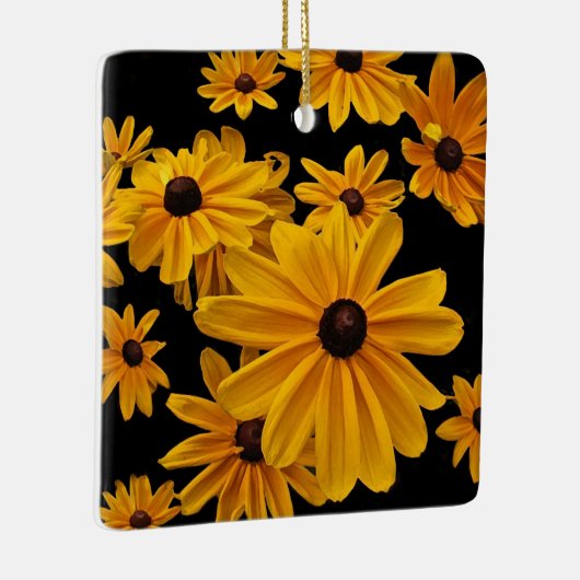ルドベキアの黒によって注目されるスーザンの花のオーナメント セラミックオーナメント (右)
