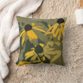 ルドベキアフローラ抽象デザイン装飾用クッション クッション (ブランケット)
