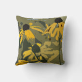 ルドベキアフローラ抽象デザイン装飾用クッション クッション (裏面)