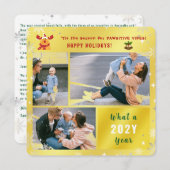 ルドルフおもしろいキュートハッピーホリデーズゴールデン3枚 シーズンカード (正面/裏面)