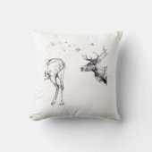 ルドルフおもしろいトナカイのクリスマスラブ クッション (正面)