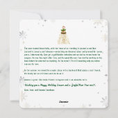 ルドルフおもしろいハッピーホリデイズキュートゴールデン4枚の写真 シーズンカード (裏面)