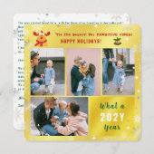 ルドルフおもしろいフォトコラージュハッピーホリデイズゴールデン シーズンカード (正面/裏面)