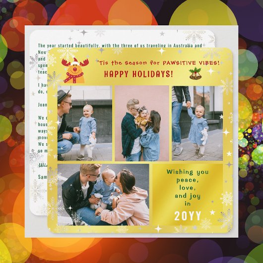 ルドルフおもしろい平和ラブジョイ4枚かわいいゴールデン シーズンカード