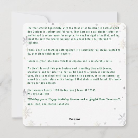 ルドルフおもしろい引っ越しましたハッピーホリデー3枚の写真 シーズンカード (裏面)