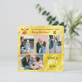 ルドルフおもしろい4枚コラージュキュートゴールデンエレガントド シーズンカード (スタンド正面)