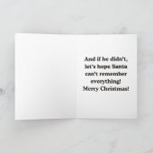 ルドルフがいたずらリストを食べちゃった カード (内部)