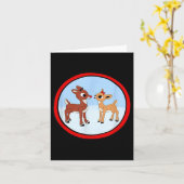 ルドルフとクラリス クリスマス キッズ ガールズT ルインデ カード (黄色い花)