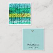 ルドルフと名付けられた水彩クリスマスの松の木 ノートカード (正面/裏面)