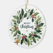 ルドルフのクリスマスオーナメントのように明るく輝く セラミックオーナメント (左)