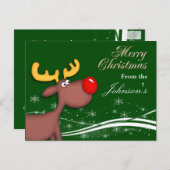 ルドルフのクリスマスグリーティングカード シーズンポストカード (正面/裏面)
