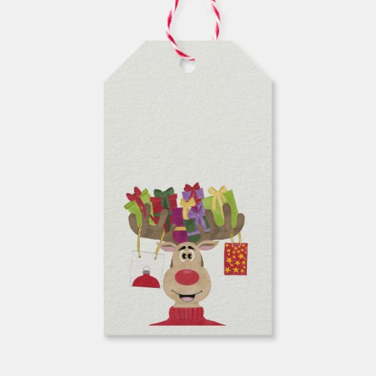 ルドルフのクリスマスプレゼントのトナカイ ギフトタグ (裏面)