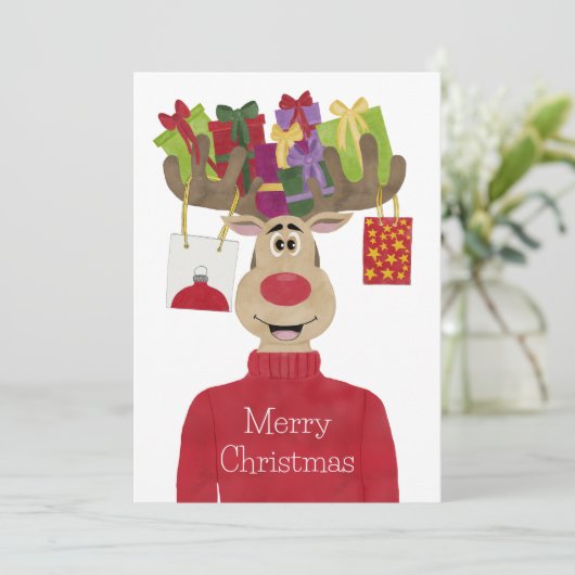 ルドルフのクリスマスプレゼントのトナカイ シーズンカード (スタンド正面)