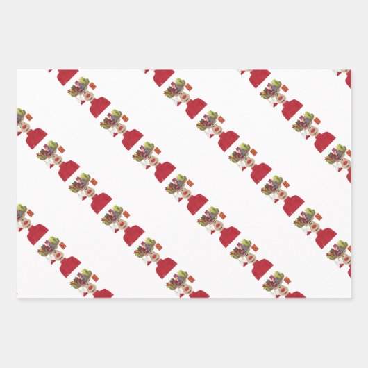 ルドルフのクリスマスプレゼントのトナカイ ラッピングペーパーシート (正面3)