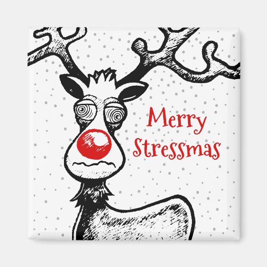 ルドルフのストレスフルクリスマス マグネット (正面)