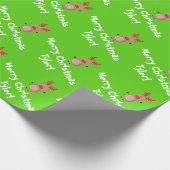 ルドルフのトナカイの赤い鼻のクリスマスのクリスマスの名前 ラッピングペーパー (角)