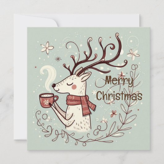 ルドルフの居心地の良いメリークリスマスカード (正面)