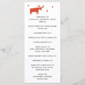 ルドルフの赤いトナカイ | クリスマス ホリデーカフェまたはベーカリー メニュー (裏面)