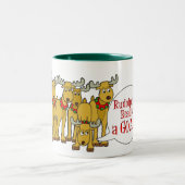 ルドルフはヤギ、スタイル3 ツートーンマグカップ (中央)
