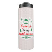 ルドルフは私の精神の動物ニットの醜いプリント タンブラー (正面)