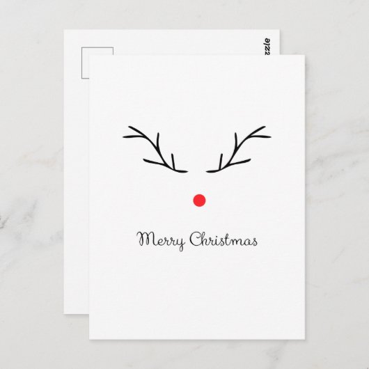 ルドルフをテーマにしたクリスマスポストカード ポストカード (正面/裏面)