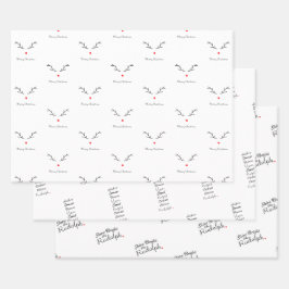 ルドルフをテーマにした包装紙 ラッピングペーパーシート