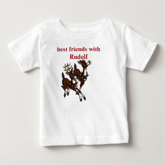 ルドルフを持つ親友 ベビーTシャツ