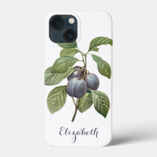 ルドルフィによるヴィンテージ食品の果物、紫のプラム iPhone 13 MINIケース