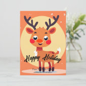 ルドルフクリスマスフラットホリデーカード シーズンカード (スタンド正面)