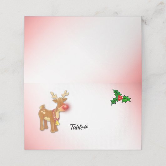 ルドルフクリスマス座席表 プレイスカード (外部開封)