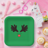 ルドルフグリーン紙プレート ペーパープレート (パーティー)