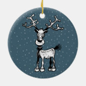 ルドルフザトナカイクリスマスオーナメント セラミックオーナメント (裏面)