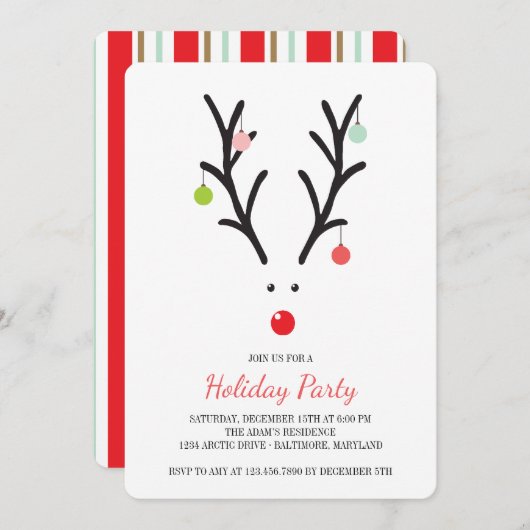 ルドルフザトナディアホリデーパーティー 招待状 (正面/裏面)