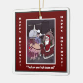 ルドルフザレッドノーズ正方形セラミックオーナメント セラミックオーナメント (左)