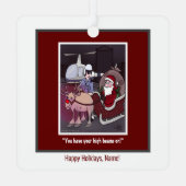 ルドルフザレッドノーズ金属スクエアオーナメント メタルオーナメント (裏面)