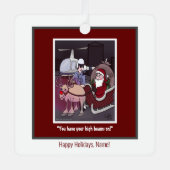 ルドルフザレッドノーズ金属スクエアオーナメント メタルオーナメント (正面)