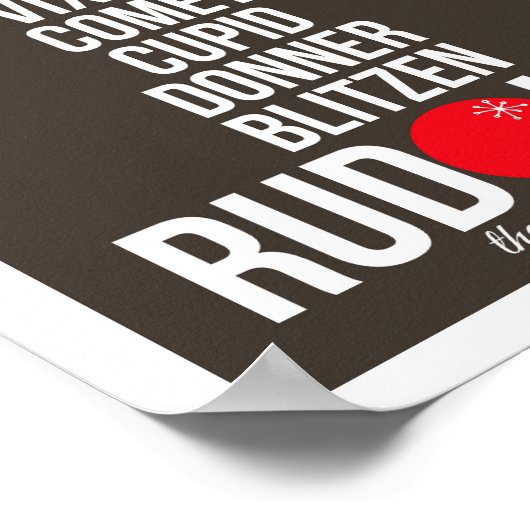 ルドルフシンプルプリント ポスター (角)