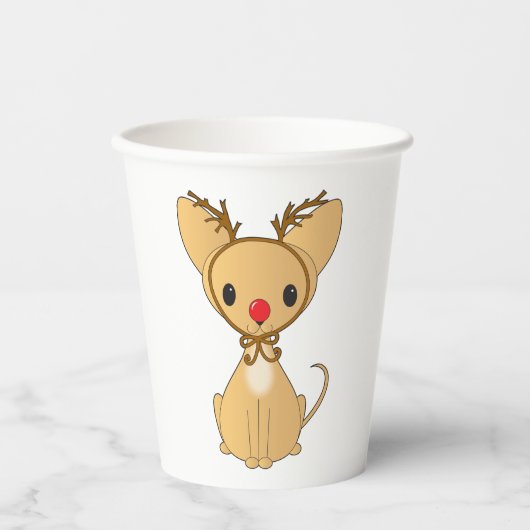 ルドルフチワワ 紙コップ (正面)