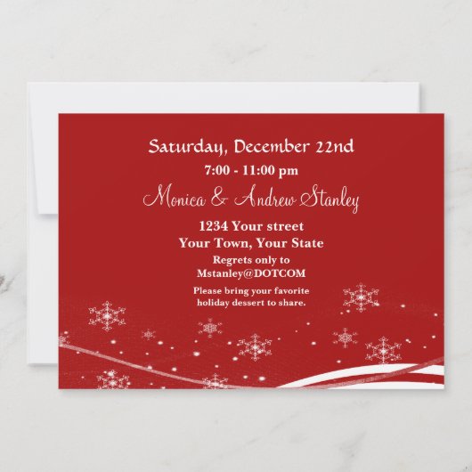 ルドルフトナディアカンパニークリスマスパーティー 招待状 (裏面)