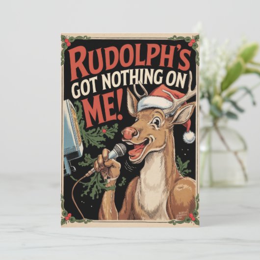 ルドルフパーソナライズされたには何のヴィンテージもおもしろいない シーズンカード (スタンド正面)