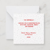 ルドルフメリークリスマスカード ノートカード (裏面)