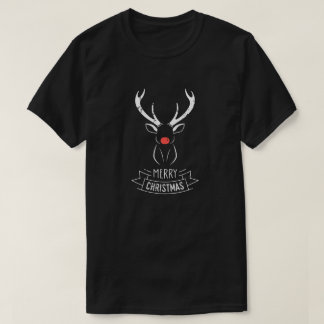 ルドルフ赤ゆっくり進られたトナカイのクリスマスのTシャツ Tシャツ