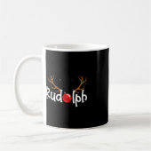 ルドルフ赤鼻トナカイのクリスマスおもしろい1 コーヒーマグカップ (左)