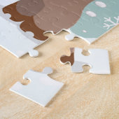 ルドルフ赤鼻トナカイ雪の結晶キッズクリスマス ジグソーパズル (側面)