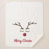 ルドルフ赤鼻トナカイSHERPAブランケット シェルパブランケット (正面)