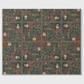 ルドルフ霜の降りたサンタイエスメリークリスマスキュート ラッピングペーパー (フラット)