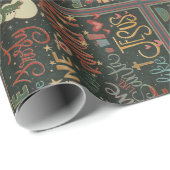 ルドルフ霜の降りたサンタイエスメリークリスマスキュート ラッピングペーパー (ロールコーナー)